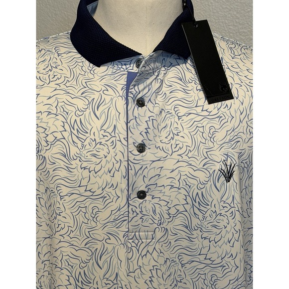 Greyson Other - GREYSON Golf Shirt Polo Chest Logo Den Of Thieves Arctic Print XXL NWT $118